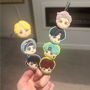 BTS Reusable Straws Straws Set